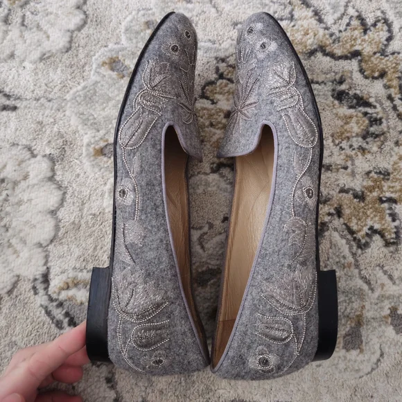 Lafayette 148 Embroidered Flats